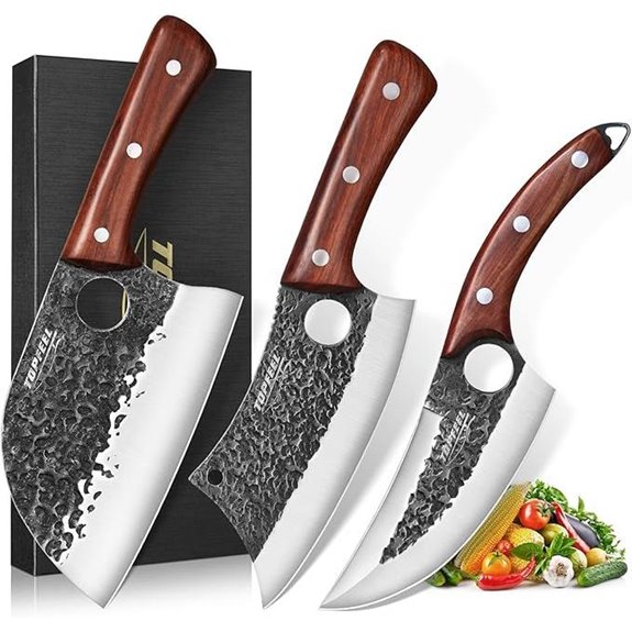 3PCS Meat Knife Set for Home & Camping