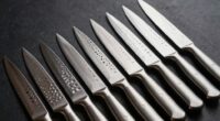 top hammered finish chef knives