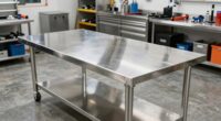 top stainless steel work tables