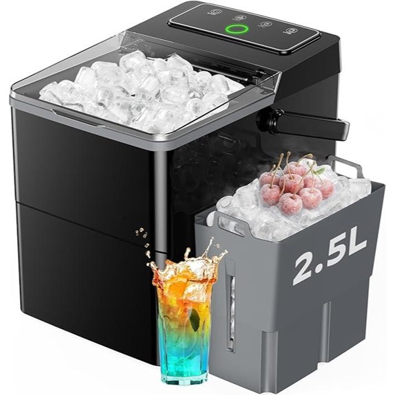 Silonn Ice Maker with Touch Control and Self-Cleaning