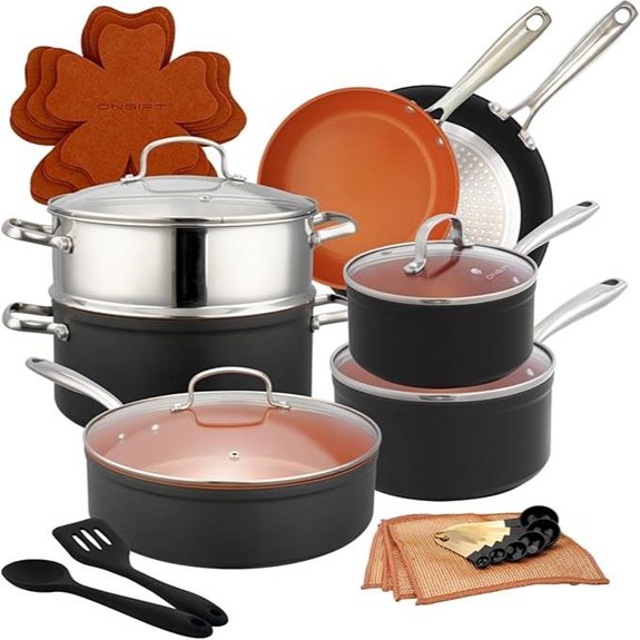 24-Piece Nonstick Ceramic Cookware Set