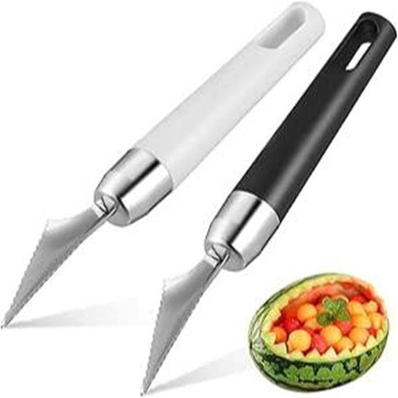 VILLCASE 2pcs Stainless Steel Fruit Carving Knives