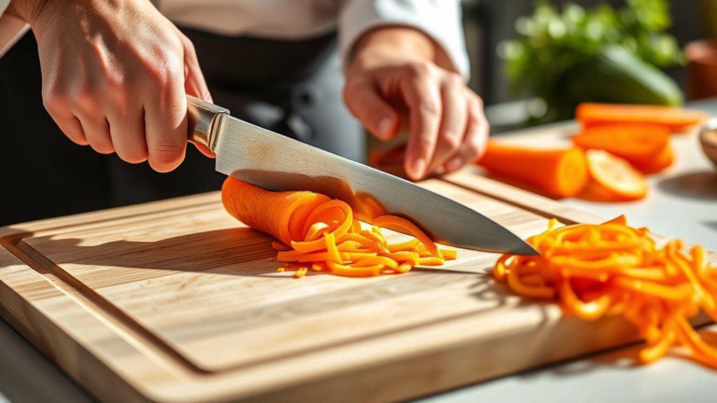 uniform vegetable strip technique