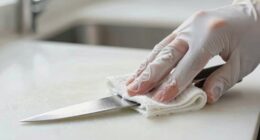 use finger guard while cleaning