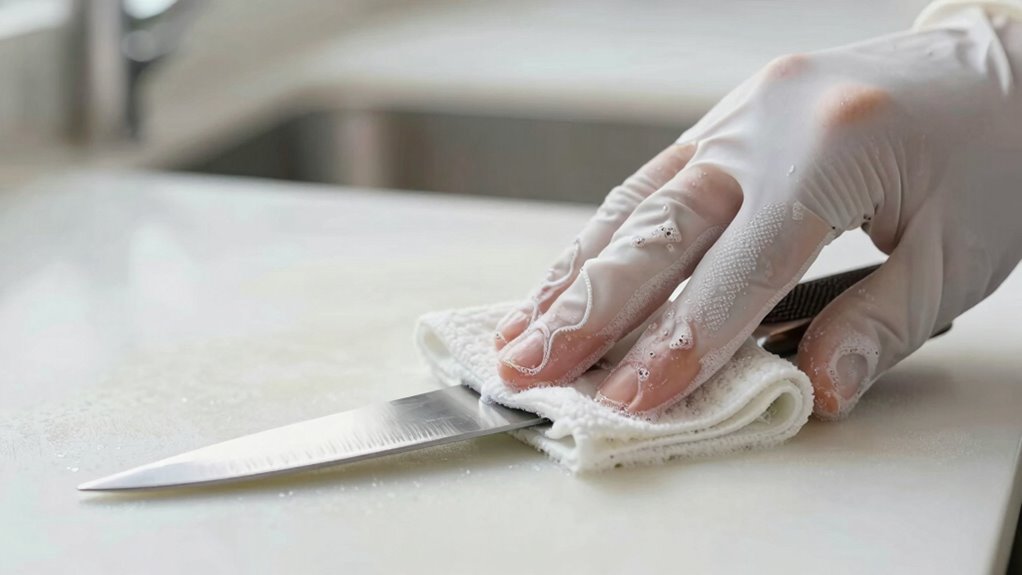 use finger guard while cleaning