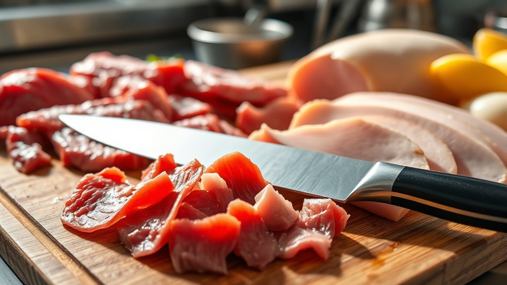 use sharp controlled cuts