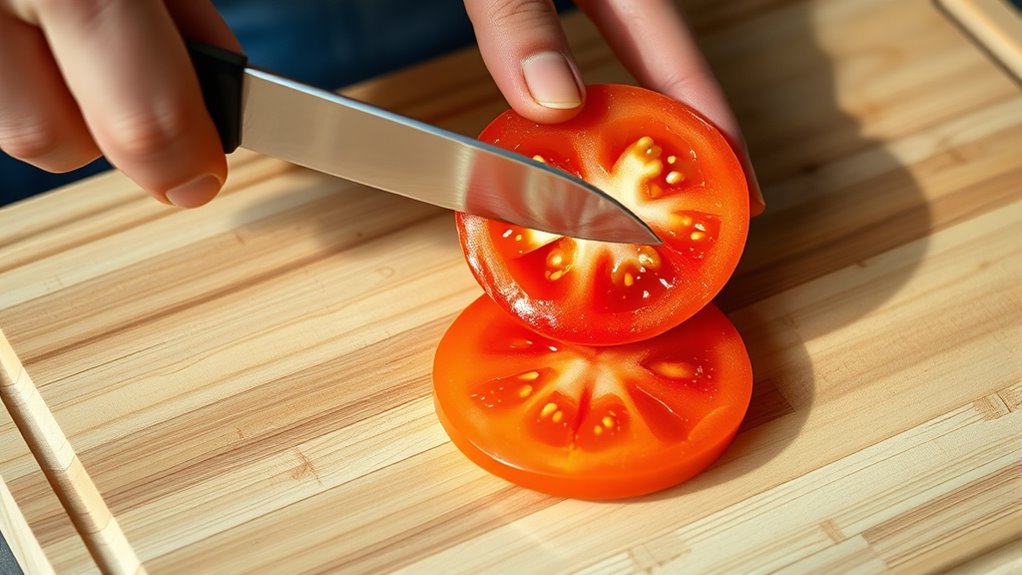 use sharp knife consistently