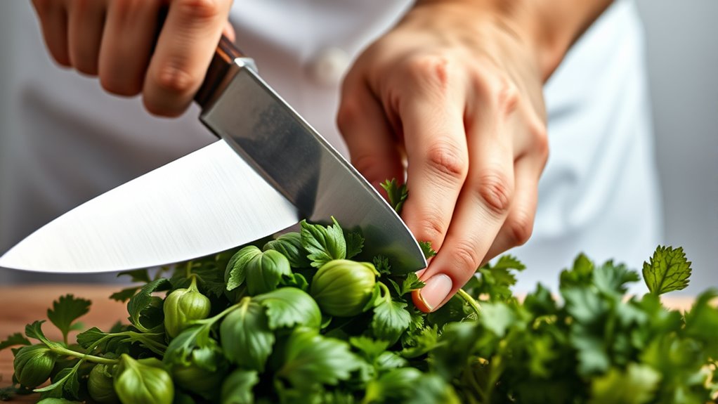 use sharp knife gently