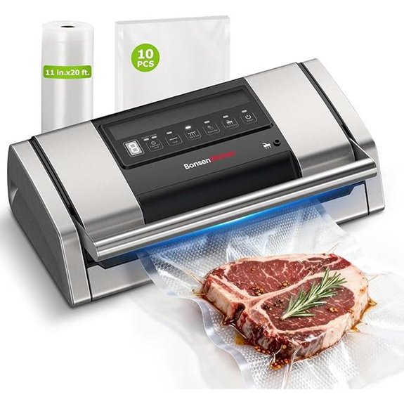 Bonsenkitchen Vacuum Sealer with Built-in Cutter and Accessories
