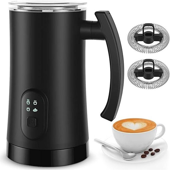 Electric Milk Frother 4-in-1 Foam Maker for Coffee