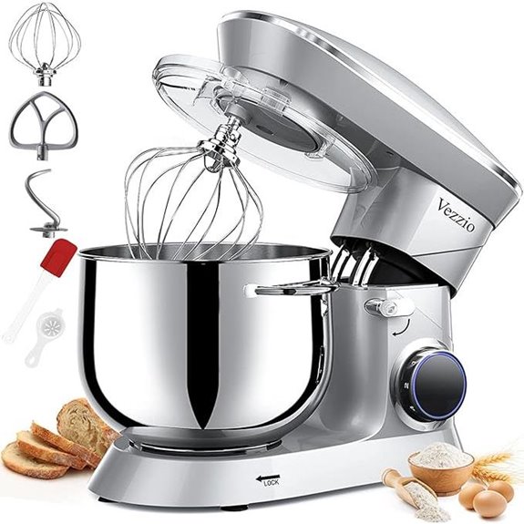 Vezzio 9.5 Qt Tilt-Head Stand Mixer with Accessories