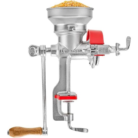 Victoria Cast Iron Grain Mill with Low Hopper