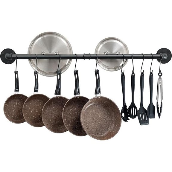 OROPY 38 Wall-Mounted Pot Rack with Hooks
