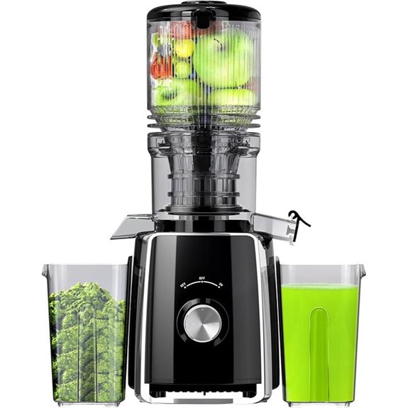 Cold Press Juicer with Wide Feed Chute and BPA-Free Design