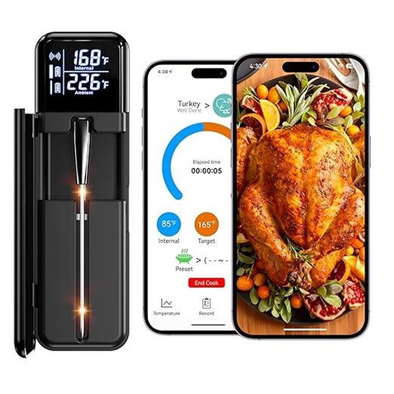 Wireless Digital Meat Thermometer with App Control
