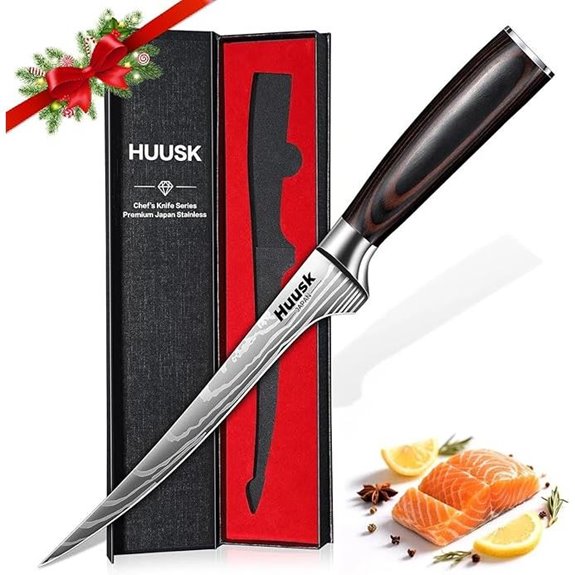 Huusk Fish Fillet Knife with Wood Handle