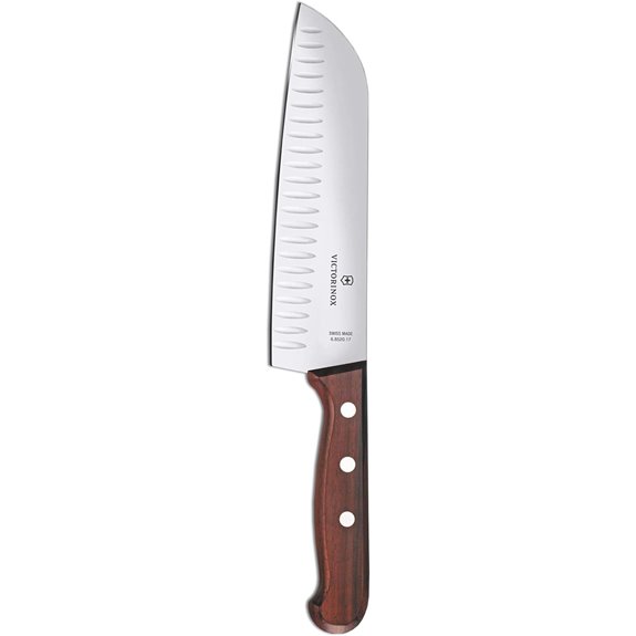 Victorinox Wood 7-Inch Santoku Knife Granto Blade Wood Handle