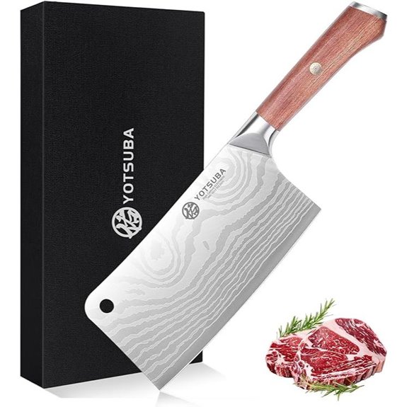 YOTSUBA 7-Inch High Carbon Steel Cleaver Knife