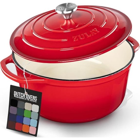 Zulay 6 Qt Enameled Cast Iron Dutch Oven