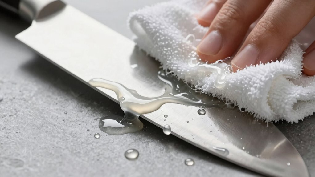 careful blade residue removal