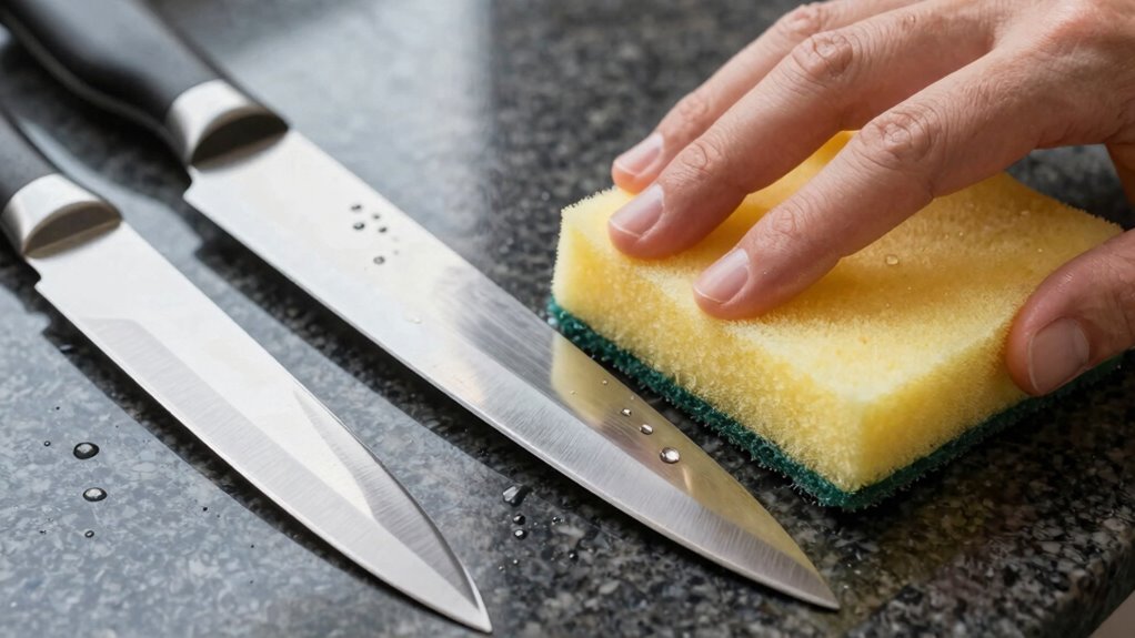 careful knife cleaning practices