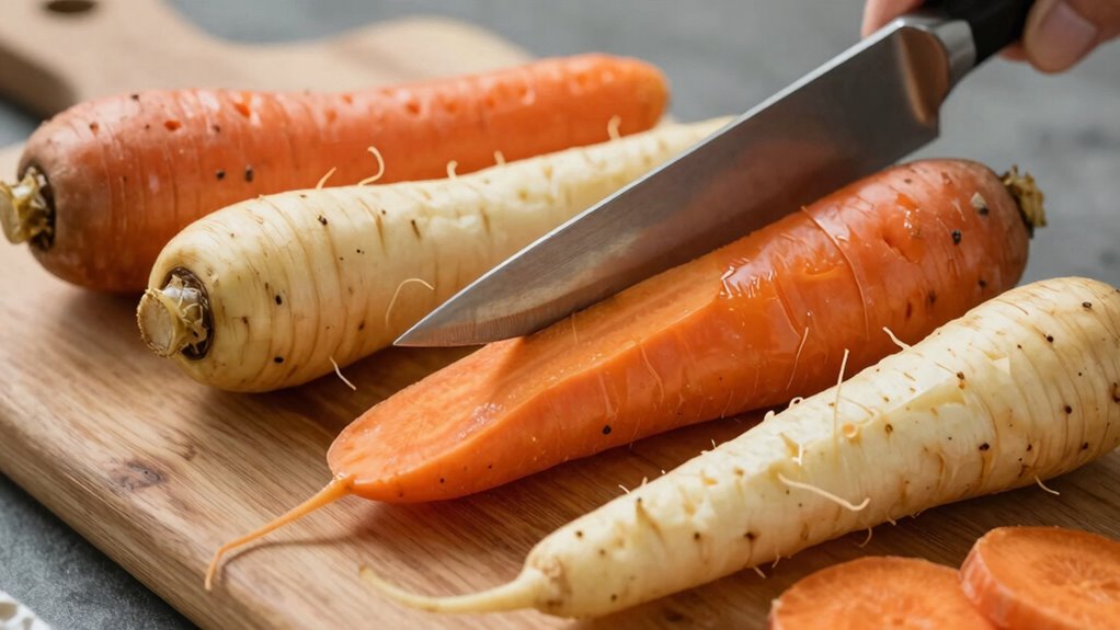 cut root vegetables evenly