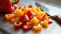 efficient bell pepper dicing