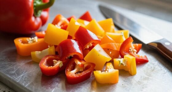 efficient bell pepper dicing