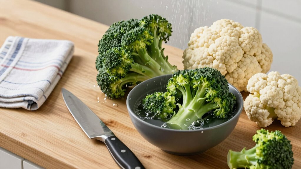 efficient clean vegetable prep