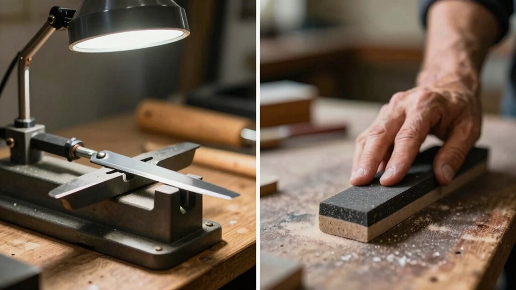 fixed versus freehand sharpening