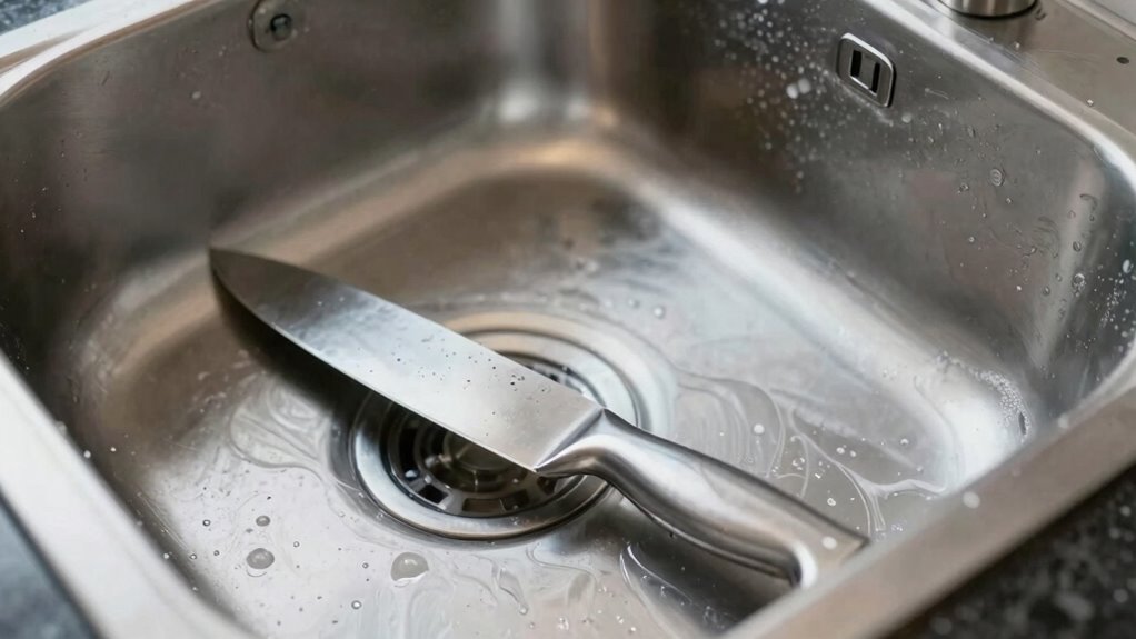 hand wash knives regularly