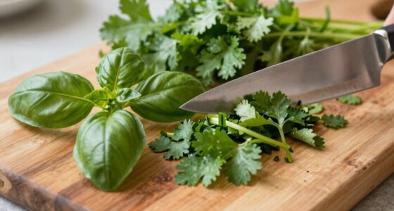 herb chopping for dishes