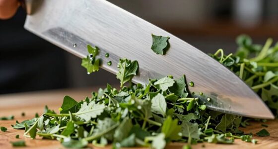 knife damages delicate herbs
