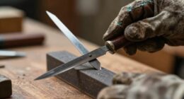 maintain angle while sharpening