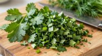 precise herb chopping technique