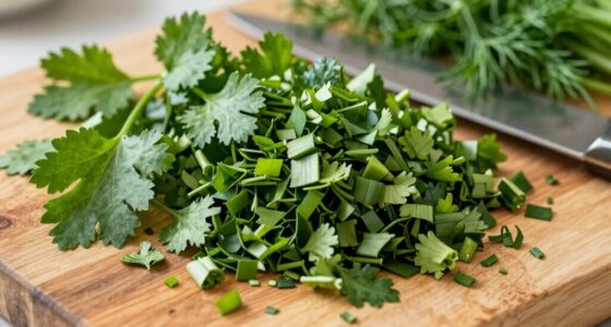 precise herb chopping technique