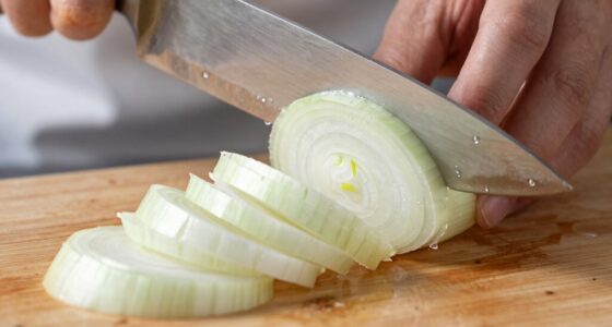 precise thin onion slicing
