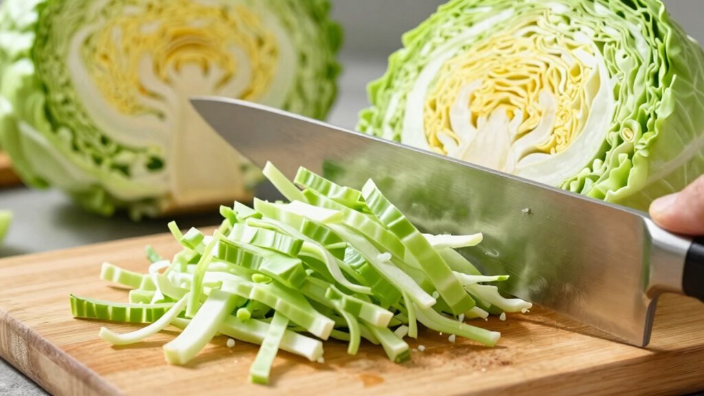 proper cabbage cutting techniques