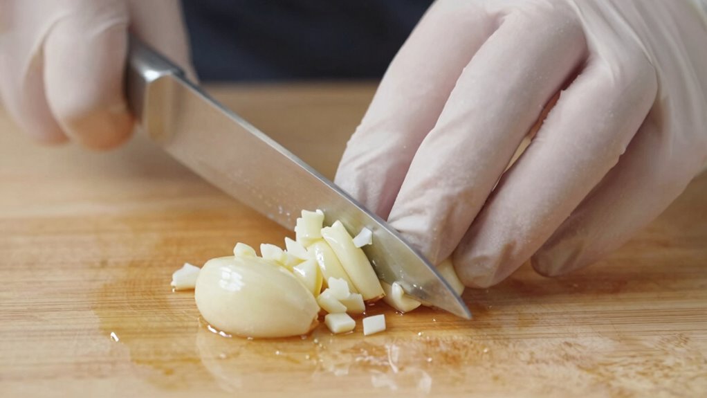 proper garlic mincing technique