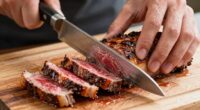 properly slicing steak thinly