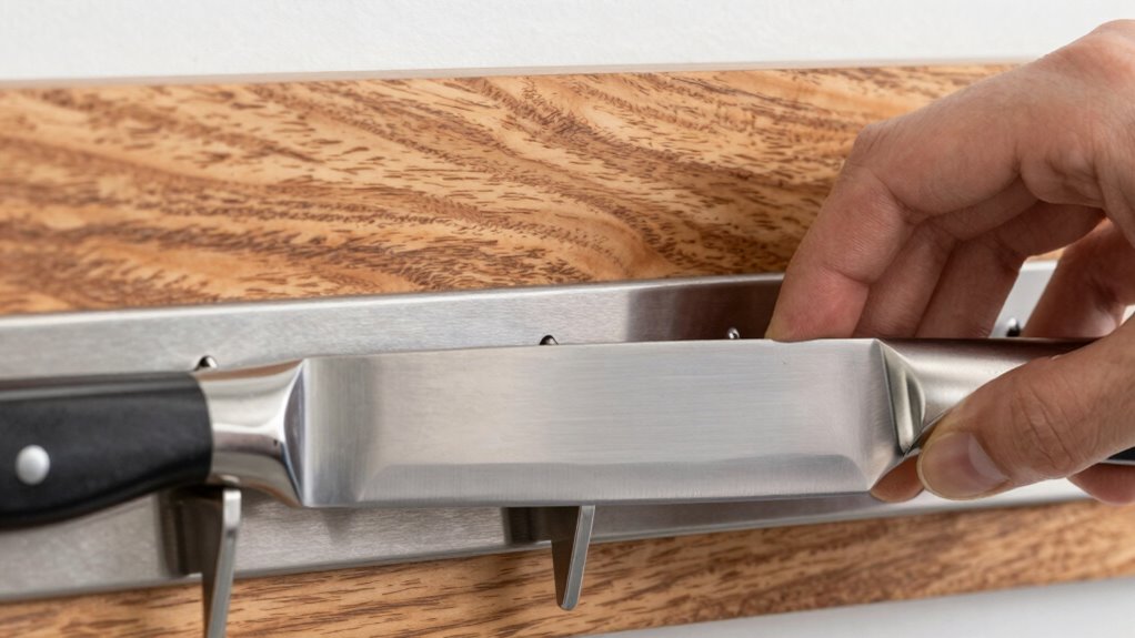 remove knives carefully straight