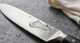 remove residues from blades