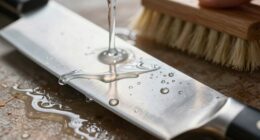 remove sticky residue from blades