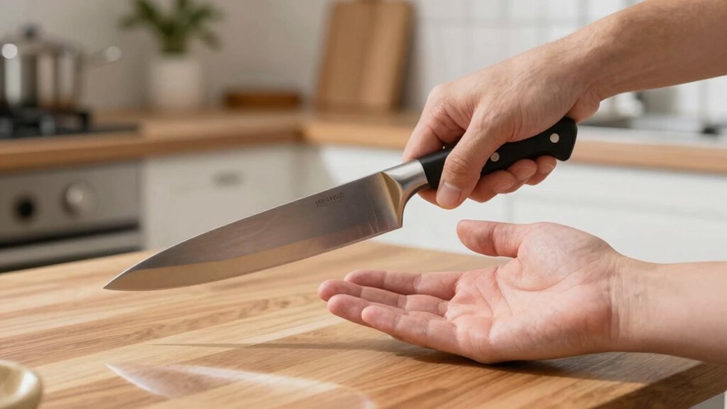 safe knife passing techniques