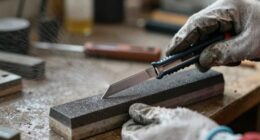 safe narrow knife sharpening