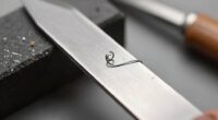 sharp uneven metal edge