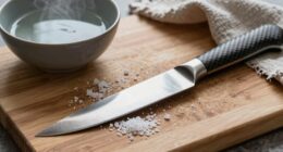 simple carbon steel knife cleaning