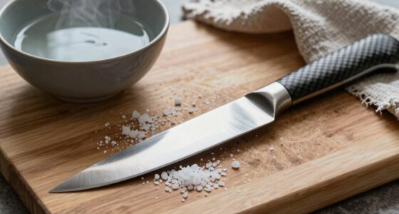 simple carbon steel knife cleaning