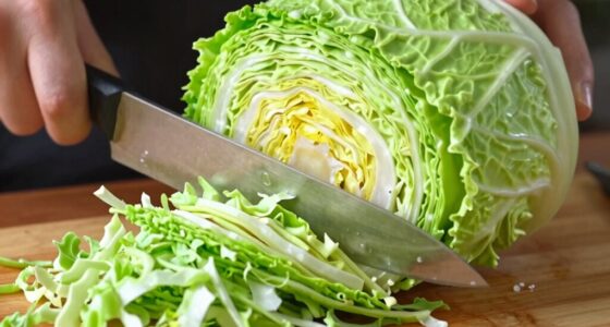 slice cabbage finely manually