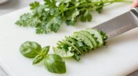 slice herbs gently thin